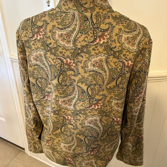 Vintage Orvis Bohemian Paisley Topper-Mandarin Collar/Sz 8 - Picture 2 of 3